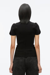 Black Compact Rib Tulip Top | 3.1 Phillip Lim