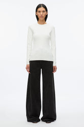 Ivory Compact Rib Long Sleeve Tee | 3.1 Phillip Lim
