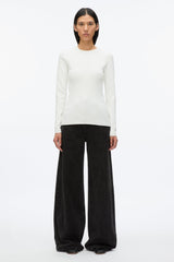 Ivory Compact Rib Long Sleeve Tee | 3.1 Phillip Lim