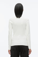 Ivory Compact Rib Long Sleeve Tee | 3.1 Phillip Lim