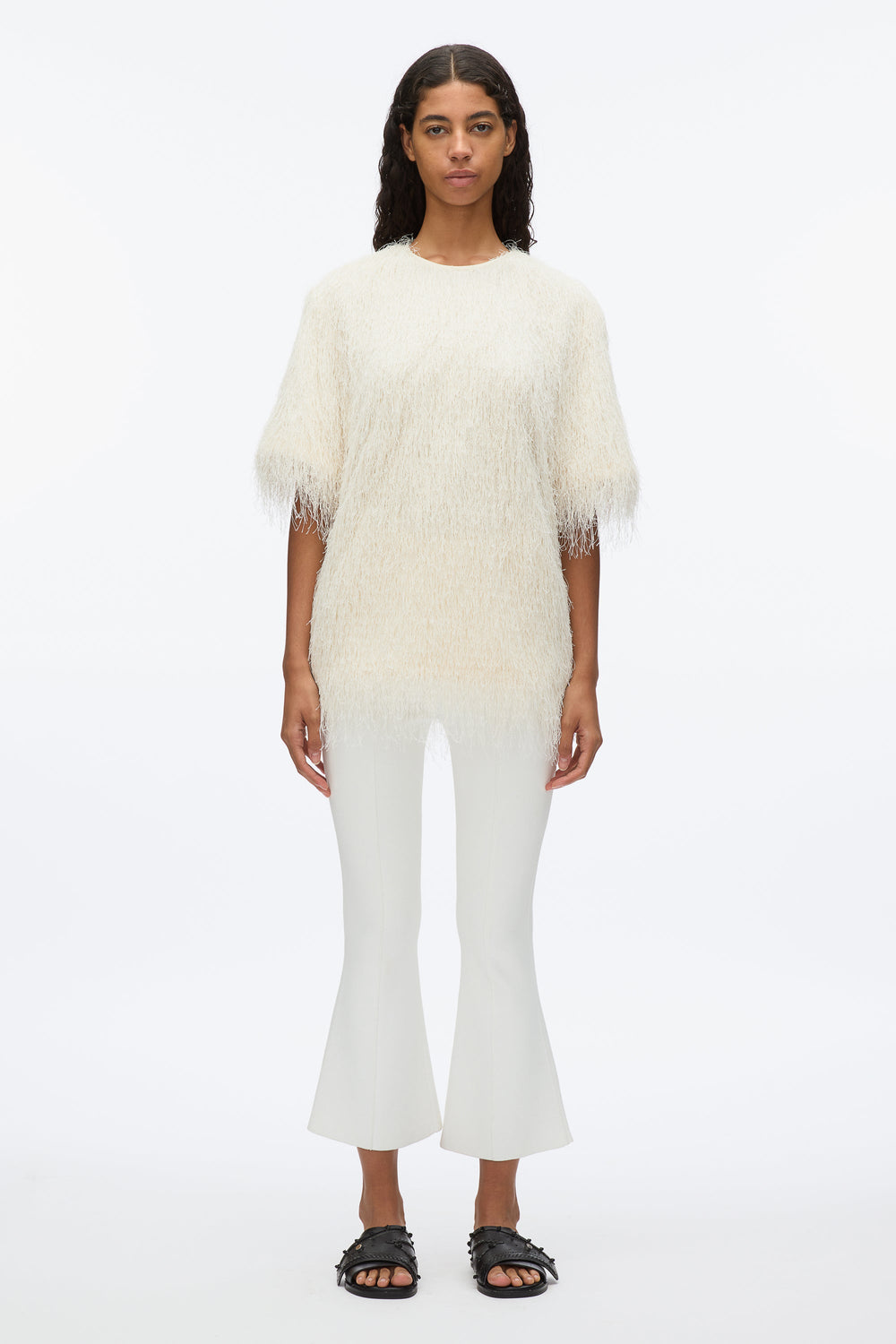 Ivory Fringe Boxy Tee | 3.1 Phillip Lim