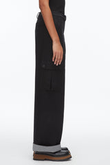 Black Multi Carpenter Cargo Pants with Plaid Cuffs | 3.1 Phillip Lim