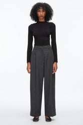 Charcoal Flannel Double Pleat Trouser | 3.1 Phillip Lim