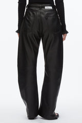 Black Leather Barrel Jean with Zippers | 3.1 Phillip Lim