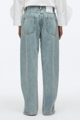 Washed Indigo Curve Denim Pant with Zippers | 3.1 Phillip Lim