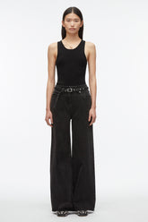 Washed Blk Wide Leg Belted Jeans | 3.1 Phillip Lim