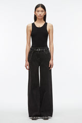 Washed Blk Wide Leg Belted Jeans | 3.1 Phillip Lim