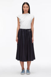 Midnight Belted Gathered Midi Skirt | 3.1 Phillip Lim