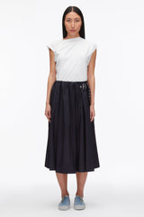 Midnight Belted Gathered Midi Skirt | 3.1 Phillip Lim
