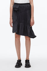 Midnight Ripstop Asymmetric Skirt with Ruching | 3.1 Phillip Lim