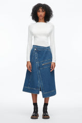 Indigo Denim Wrap Skirt | 3.1 Phillip Lim