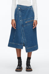 Indigo Denim Wrap Skirt | 3.1 Phillip Lim