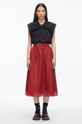 Crimson Belted Midi Skirt | 3.1 Phillip Lim