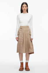 Praline Multi Pleated Zip Utility Skirt | 3.1 Phillip Lim