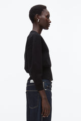 Black Round Sleeve Zip Cardigan | 3.1 Phillip Lim