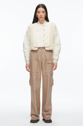Parchment Multi Cropped Sherpa Combo Bomber | 3.1 Phillip Lim