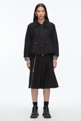 Black Multi Cropped Flounce Barn Jacket | 3.1 Phillip Lim
