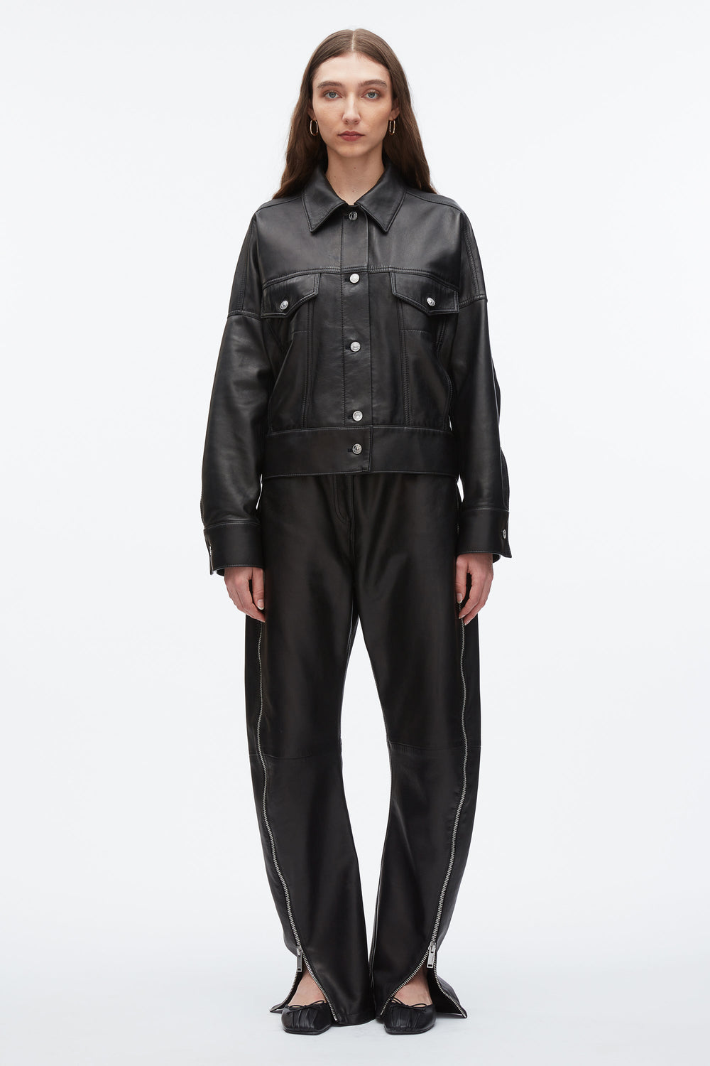 Black Leather Boxy Jacket | 3.1 Phillip Lim