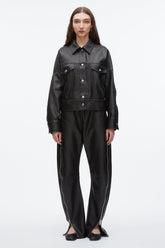 Black Leather Boxy Jacket | 3.1 Phillip Lim
