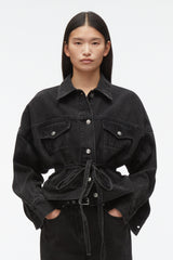 Washed Blk Black Denim Boxy Jacket | Phillip Lim Women’s Outerwear | 3.1 Phillip Lim
