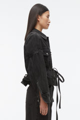 Washed Blk Black Denim Boxy Jacket | Phillip Lim Women’s Outerwear | 3.1 Phillip Lim