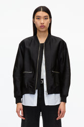 Black Black Layered Bomber Jacket | Exclusive Phillip Lim Outerwear | 3.1 Phillip Lim