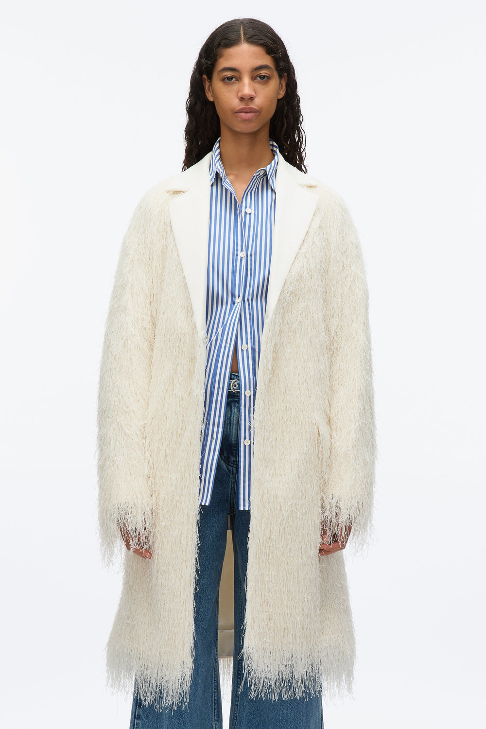 Ivory Fringe Tuxedo Coat | 3.1 Phillip Lim