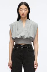 Grey Melange Sleeveless French Terry Top | 3.1 Phillip Lim