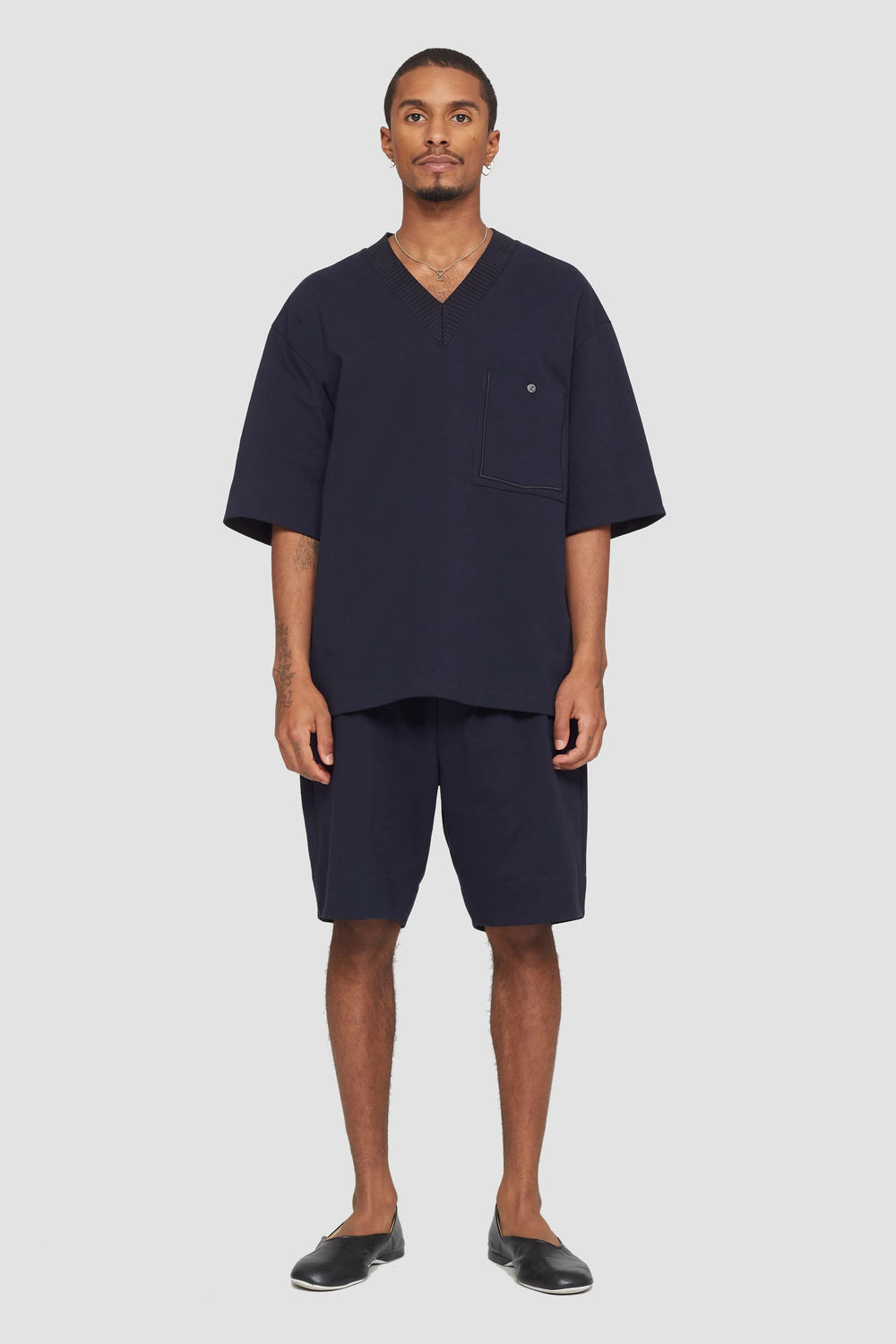 Midnight V-Neck Knit Shirt | 3.1 Phillip Lim
