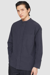 Faded Black Band-Collar Shirt | 3.1 Phillip Lim
