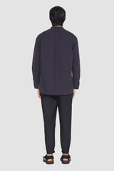 Faded Black Band-Collar Shirt | 3.1 Phillip Lim