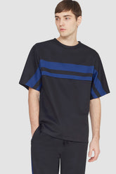 Blk Multi Short Sleeve Stripe Ponte T-Shirt | 3.1 Phillip Lim