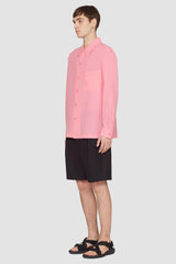Pink/Red Long Sleeve Convertible Collar Sheer Shirt | 3.1 Phillip Lim