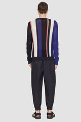 Blk Multi Long Sleeve Stripe Pointelle Pullover | 3.1 Phillip Lim