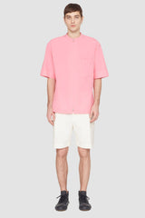 Pink/Red Short Sleeve Zip-Front Shirt | 3.1 Phillip Lim