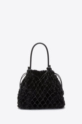 Black Faux Fur Macrame Mini Sac | 3.1 Phillip Lim