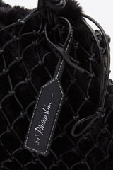 Black Faux Fur Macrame Mini Sac | 3.1 Phillip Lim