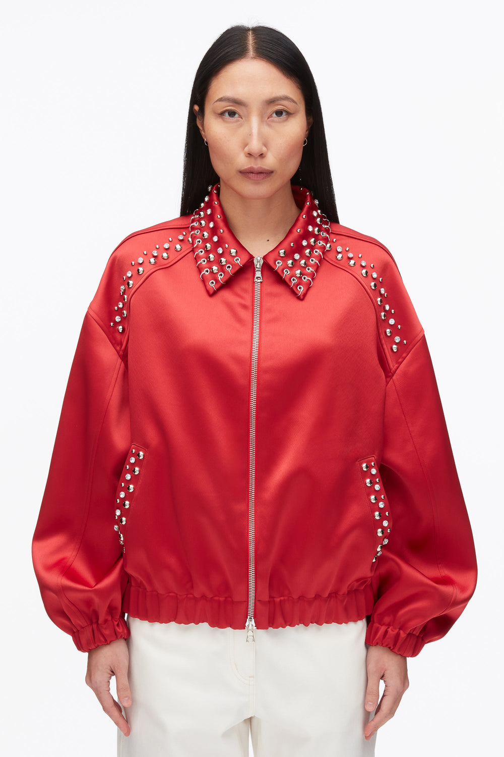Chili Embellished Structured Satin Jacket | 3.1 Phillip Lim