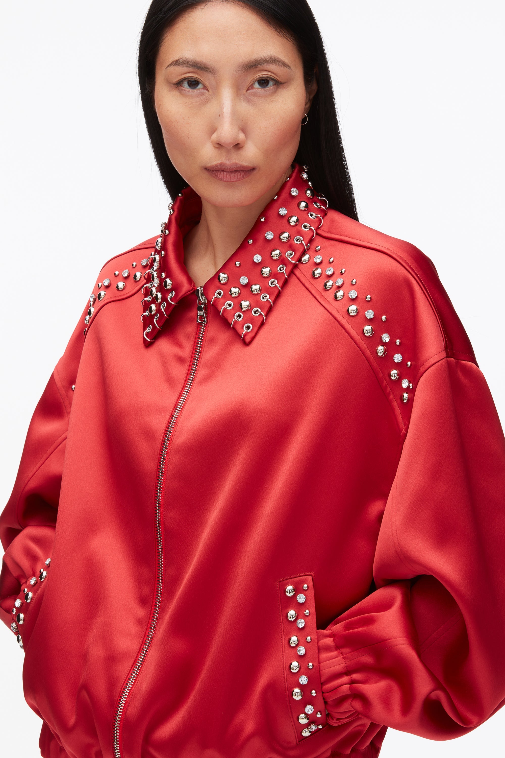 Chili Embellished Structured Satin Jacket | 3.1 Phillip Lim