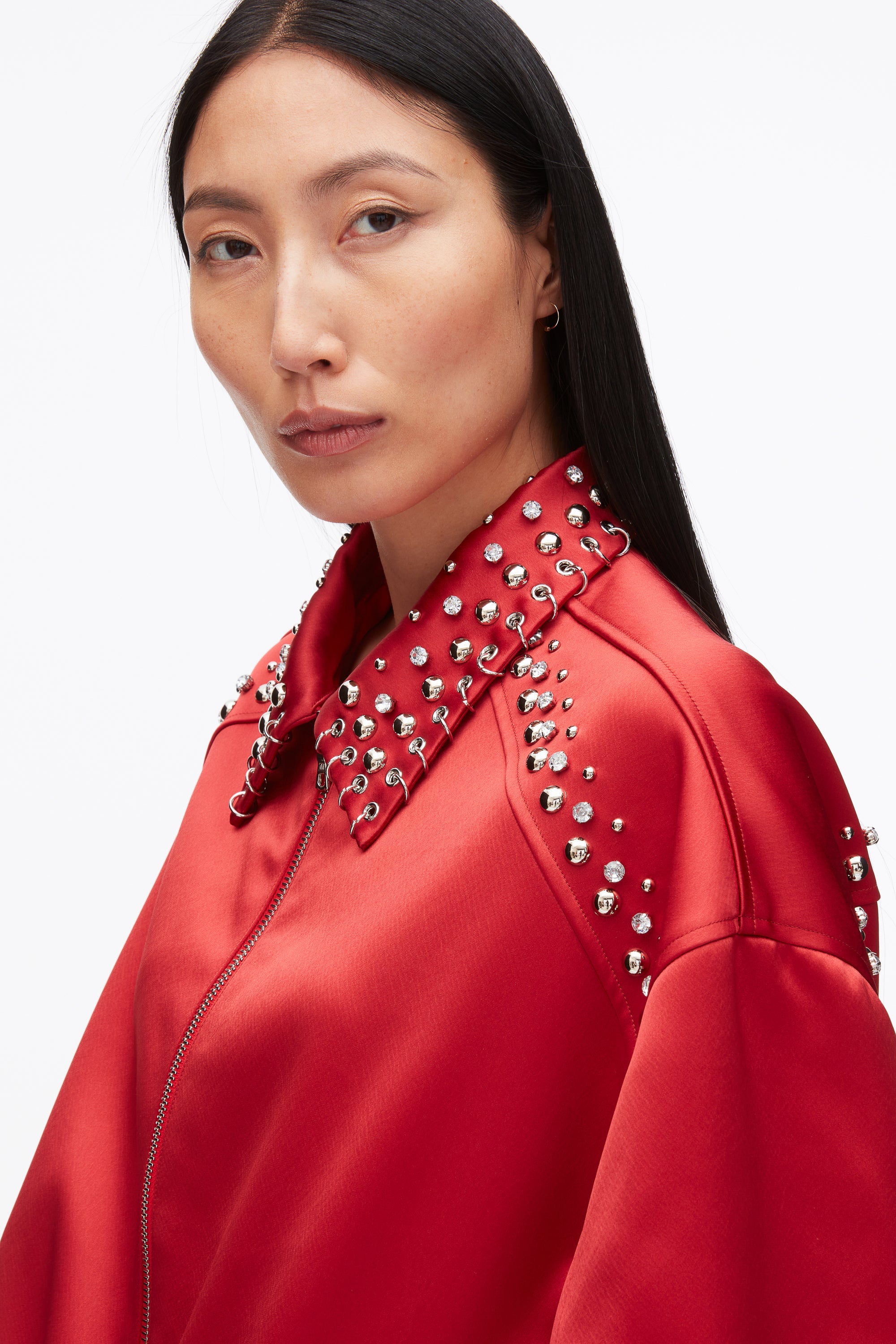 Chili Embellished Structured Satin Jacket | 3.1 Phillip Lim