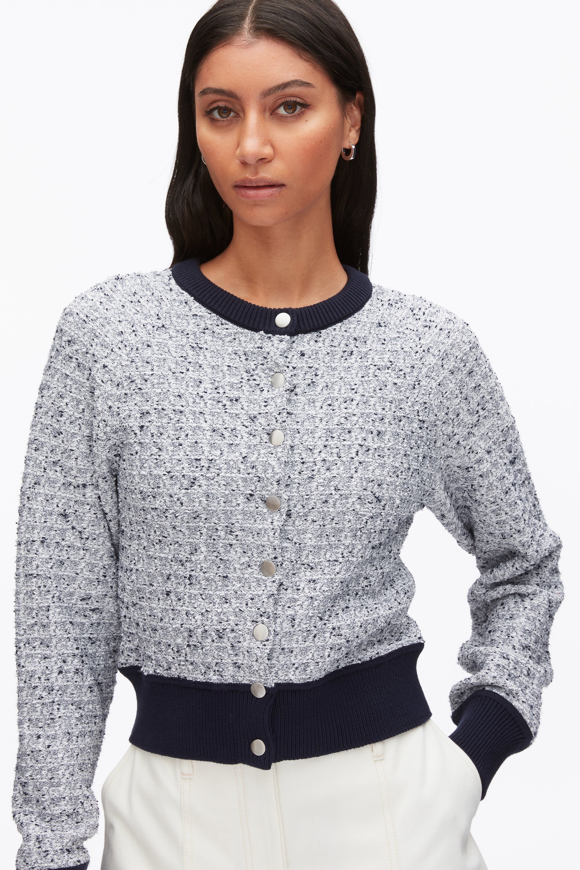 Midnight Multi Crew Neck Raglan Cardigan | 3.1 Phillip Lim