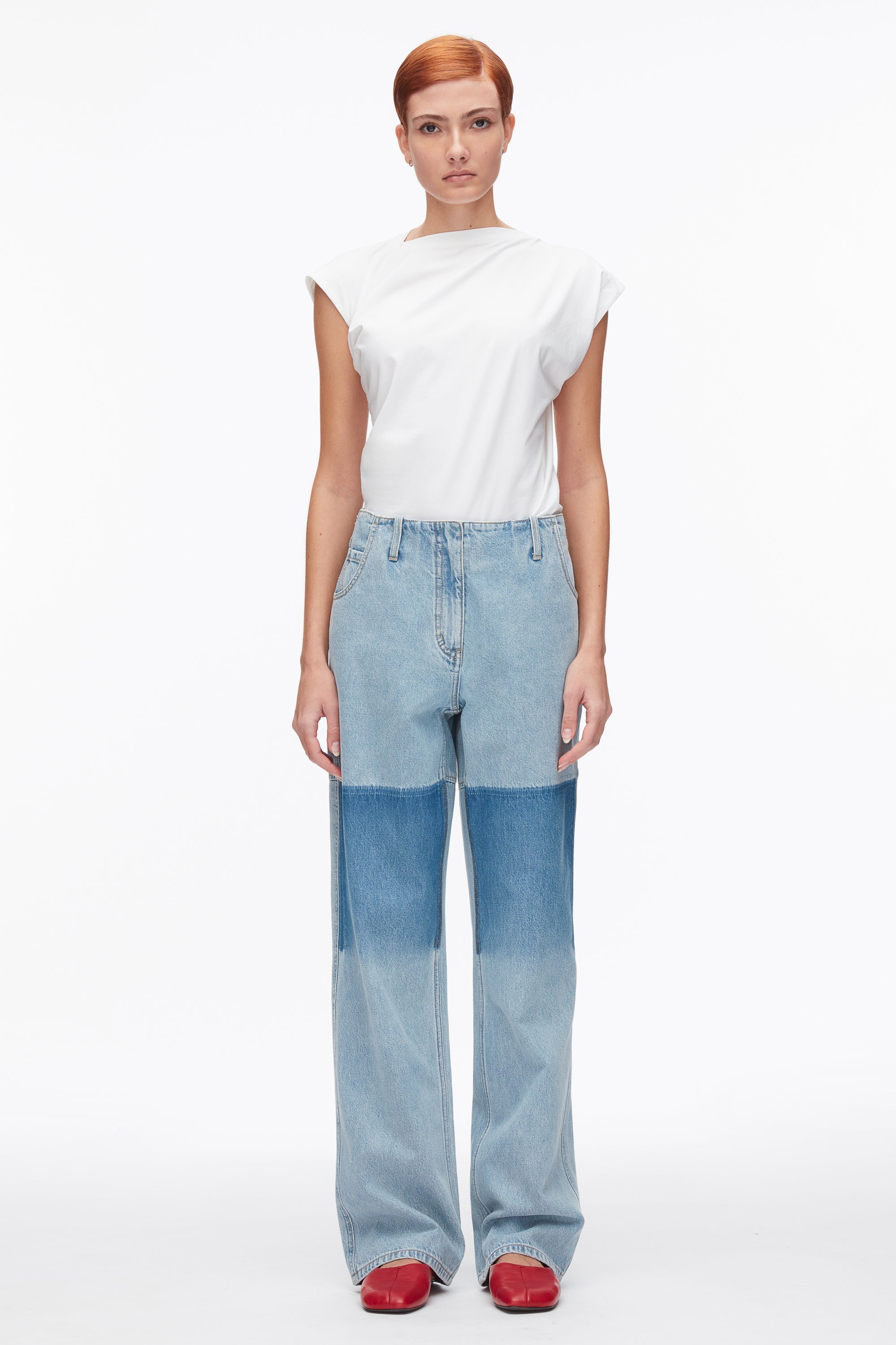 Light Blue Ghost Patch Straight Leg Denim Pants | 3.1 Phillip Lim