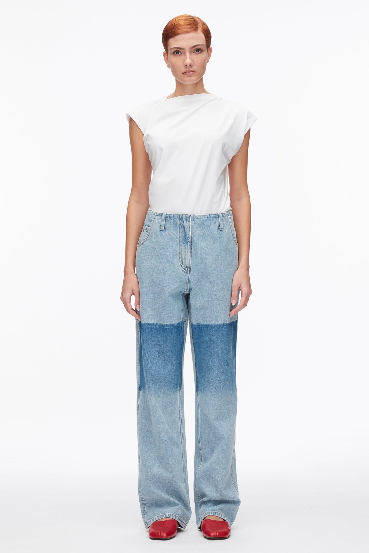 Light Blue Ghost Patch Straight Leg Denim Pants | 3.1 Phillip Lim