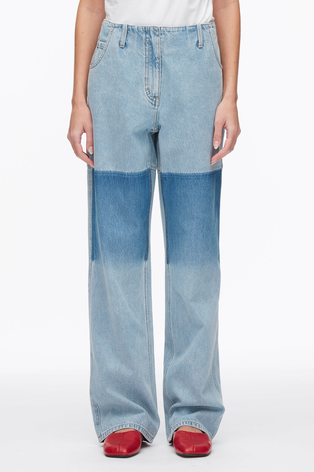 Light Blue Ghost Patch Straight Leg Denim Pants | 3.1 Phillip Lim