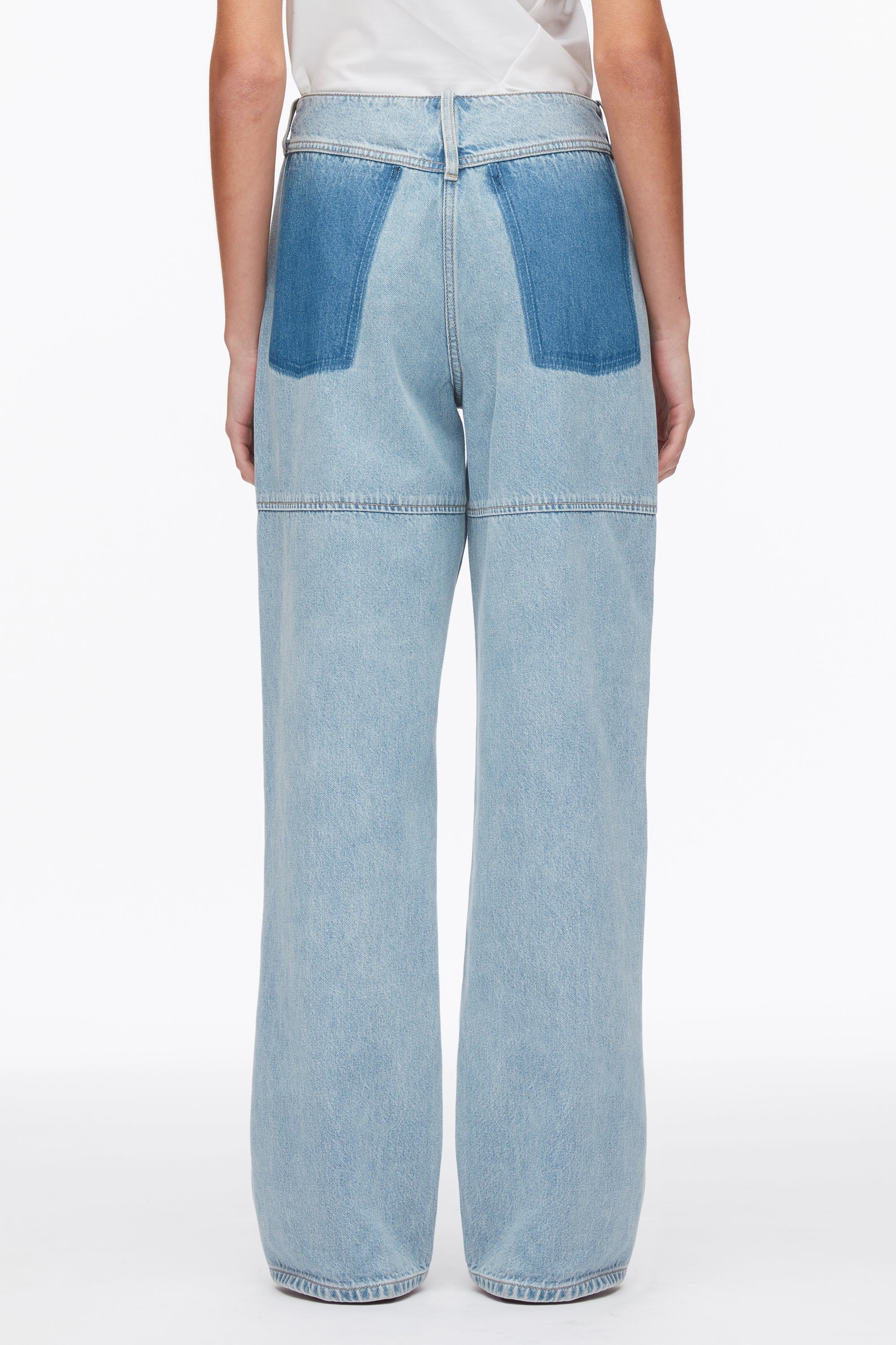 Light Blue Ghost Patch Straight Leg Denim Pants | 3.1 Phillip Lim
