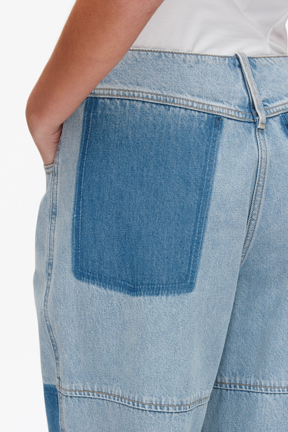 Light Blue Ghost Patch Straight Leg Denim Pants | 3.1 Phillip Lim