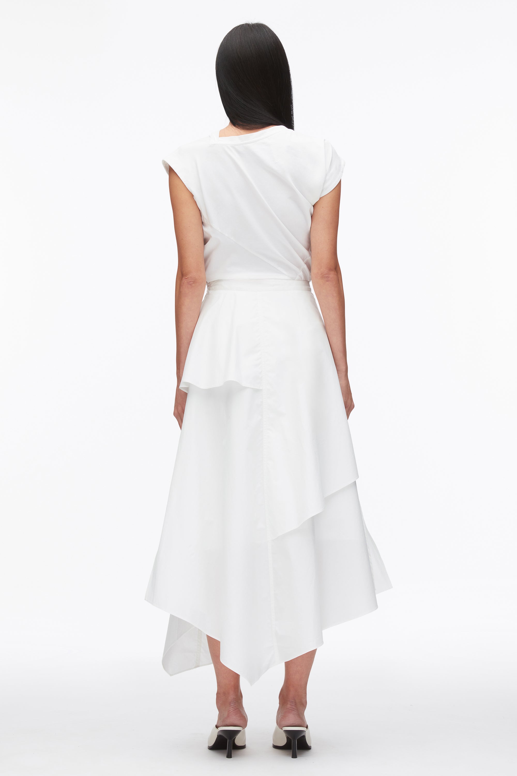 White Layered Skirt with Floral Appliqué | 3.1 Phillip Lim