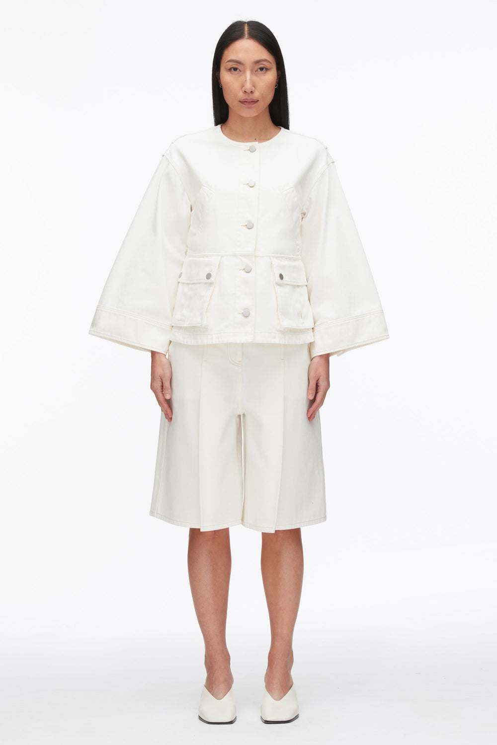 Tofu Collarless Trapeze Denim Jacket | 3.1 Phillip Lim