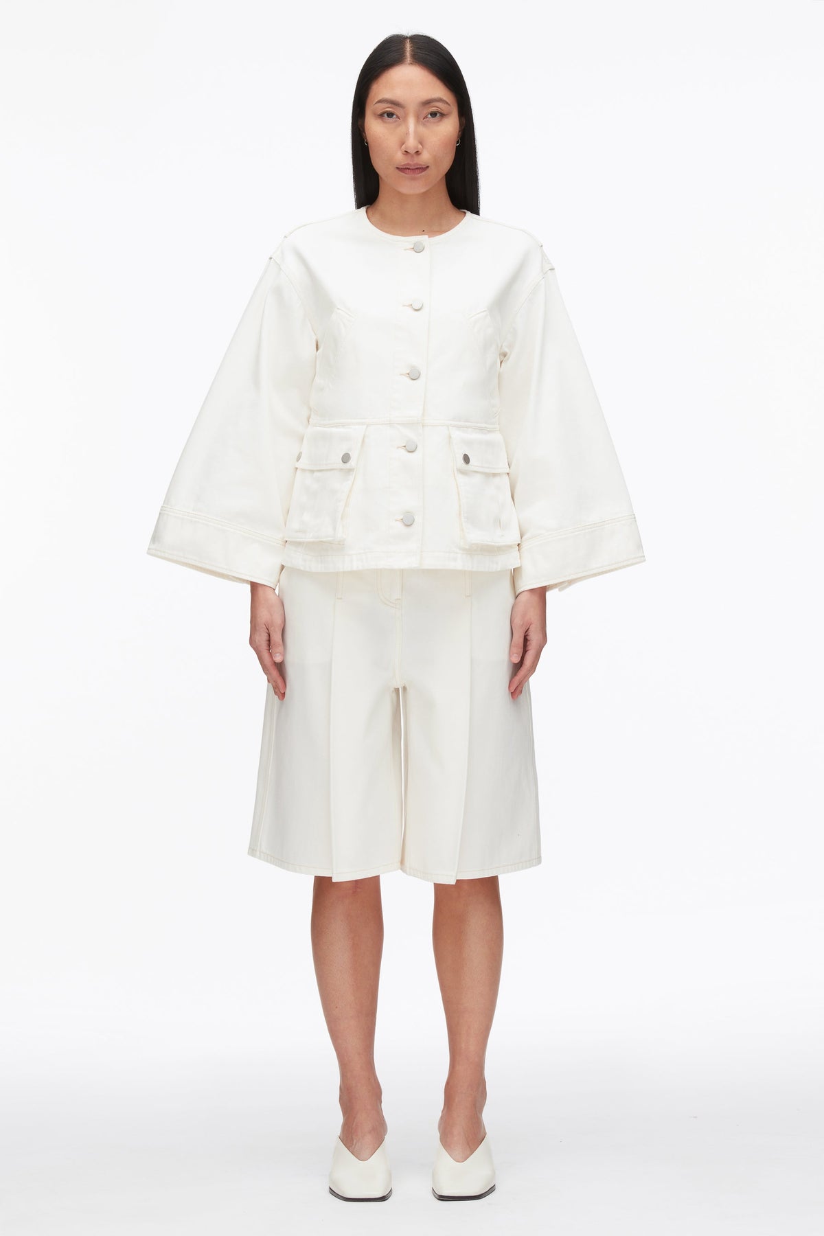 Tofu Collarless Trapeze Denim Jacket | 3.1 Phillip Lim
