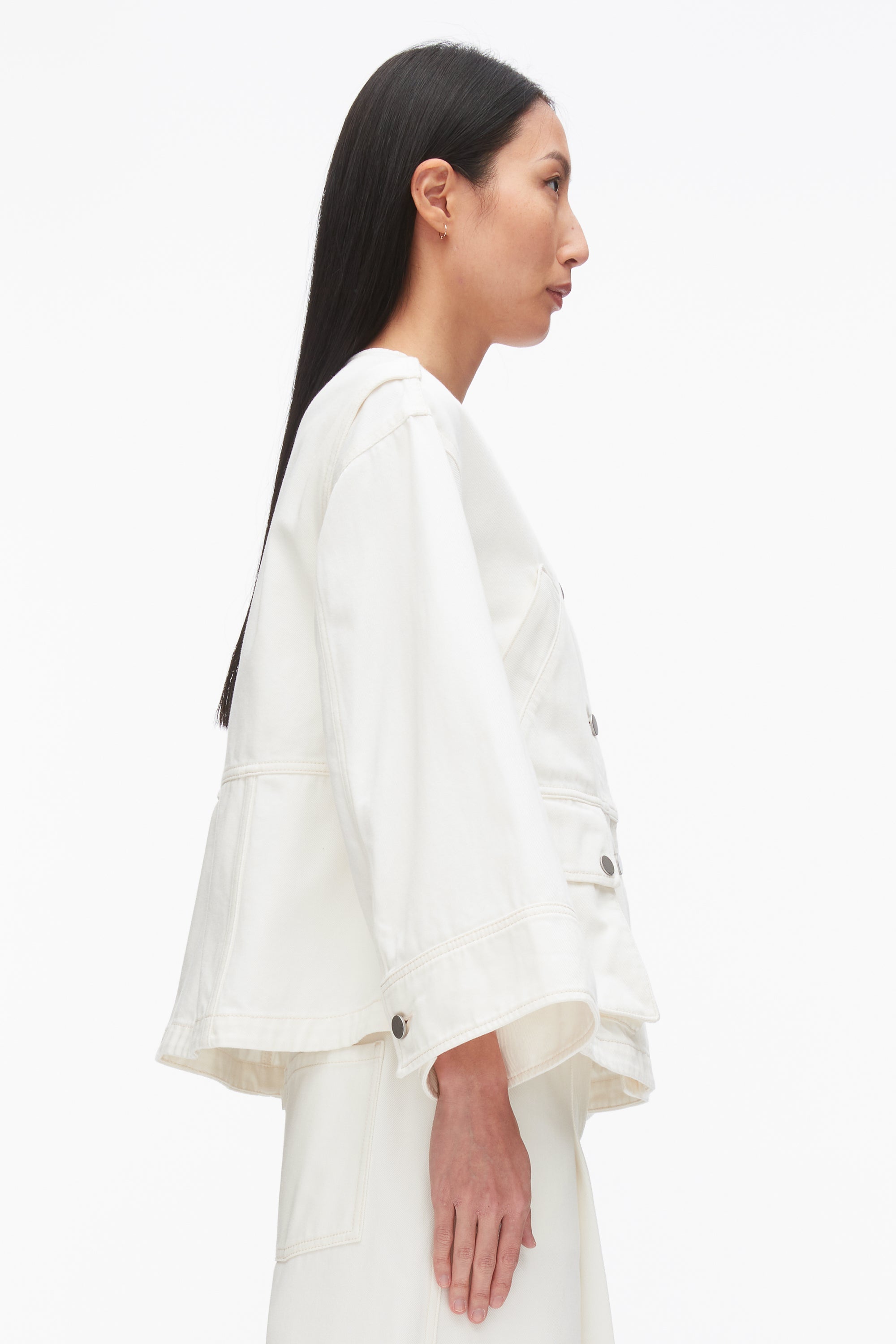 Tofu Collarless Trapeze Denim Jacket | 3.1 Phillip Lim